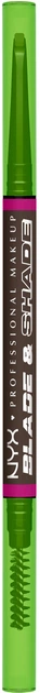 Олівець для брів Nyx Professional Makeup Blade and Shade 07 Ash Brown 0.06 г (800897265915) - Фото 1 Олівець для брів Nyx Professional Makeup Blade and Shade 07 Ash Brown 0.06 г (800897265915) - зображення 1