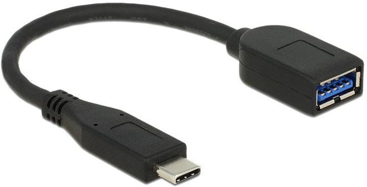 Adapter Delock USB 3.1 Gen 2 USB Type-C - USB Type-A 10 cm (4043619656844) - obraz 1