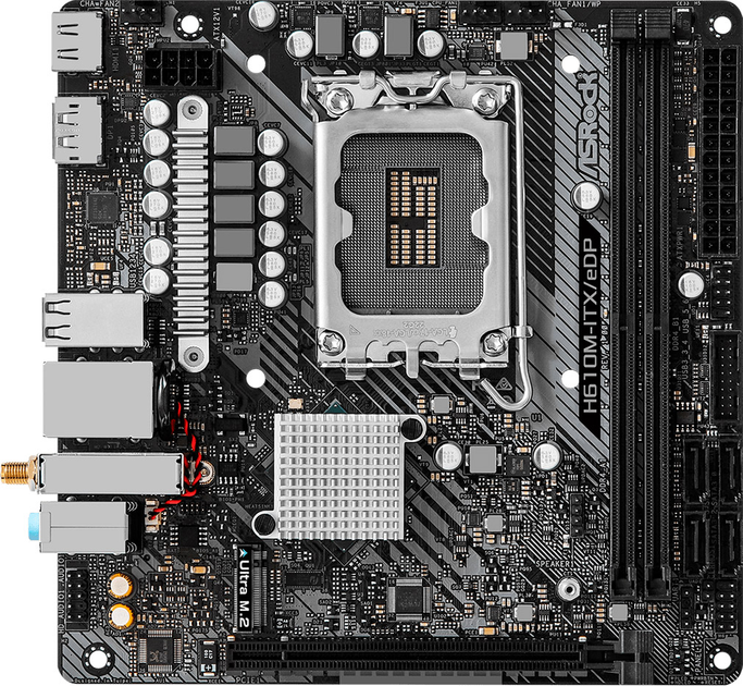 Материнська плата ASRock H610M-ITX/eDP (s1700, Intel H610, PCI-Ex16) - зображення 1