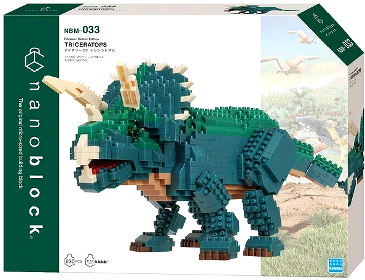 Klocki Nanoblock deluxe triceratops 930 elementów (4972825223857) - obraz 1