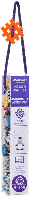 Конструктор Marioinex micro waffle Astronaut різнокольоровий 150 елементів (5903033903506) - зображення 1