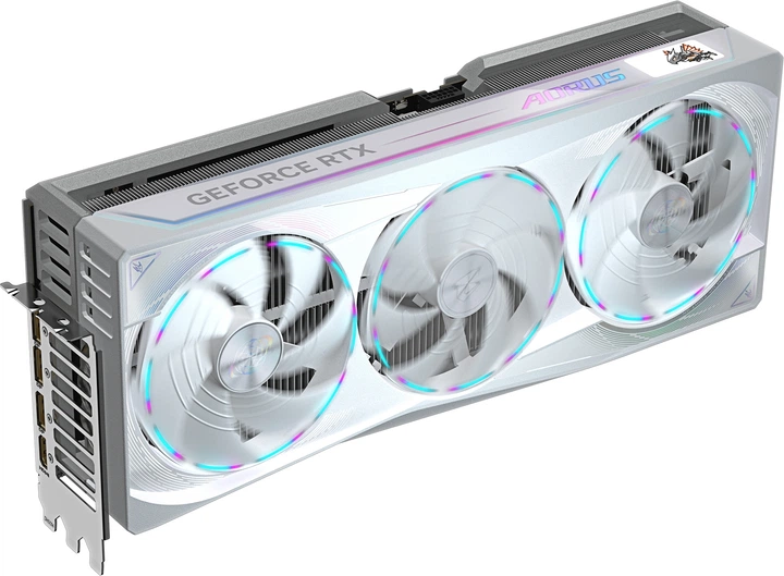 Karta graficzna Gigabyte PCI-Ex GeForce RTX 5090 Aorus Master Ice 32GB GDDR7 (512bit) (2655/28000) (HDMI, 3 x DisplayPort) (GV-N5090AORUSM ICE-32GD) - obraz 4