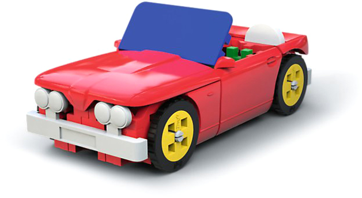 Конструктор Trefl Connect Cabriolet Delivery Truck червоний 87 елементів (5900511619706) - зображення 5