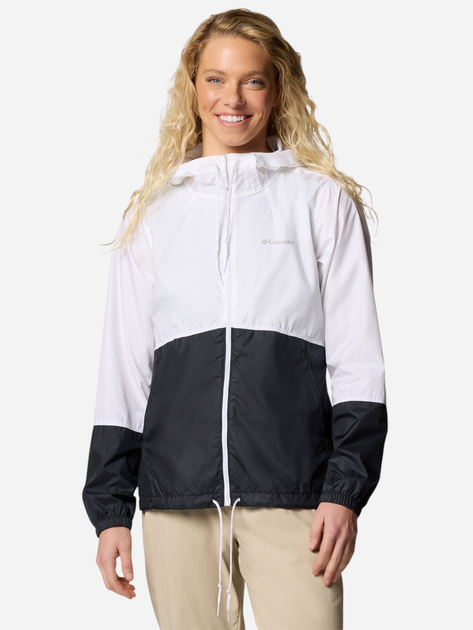 Kurtka wiatrówka damska sportowa z kapturem Columbia Flash Forward II Windbreaker 2116531100 S Biały/Czarny (195982367606) - obraz 1