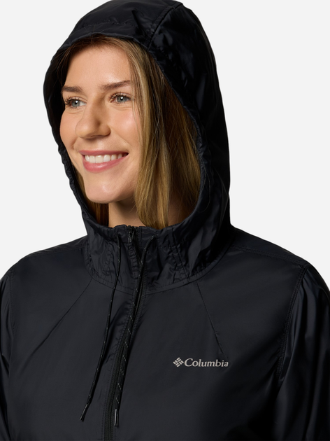 Kurtka wiatrówka damska sportowa z kapturem Columbia Flash Forward II Windbreaker 2116531010 L Czarna (195982367545) - obraz 5