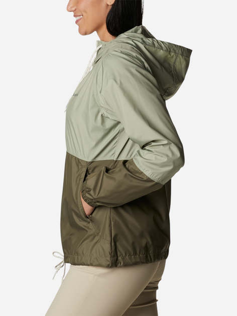 Kurtka wiatrówka damska sportowa z kapturem Columbia Flash Forward II Windbreaker 2116531348 L Oliwkowa (195982367705) - obraz 4