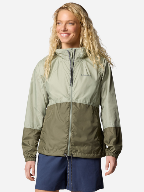Спортивна вітровка з капюшоном жіноча Columbia Flash Forward II Windbreaker 2116531348 M Оливкова (195982367729) - зображення 5