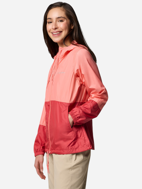 Спортивна вітровка з капюшоном жіноча Columbia Flash Forward II Windbreaker 2116531685 M Червоний/Кораловий (195982367880) - зображення 4