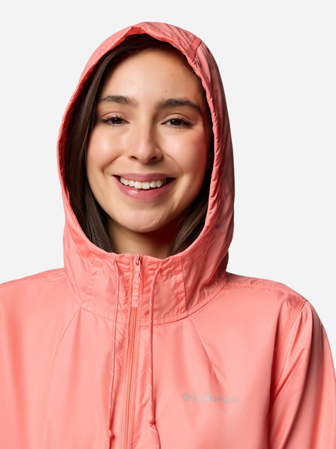 Спортивна вітровка з капюшоном жіноча Columbia Flash Forward II Windbreaker 2116531685 XL Червоний/Кораловий (195982367866) - зображення 5