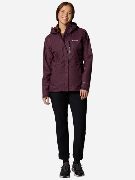 Kurtka wiatrówka damska sportowa z kapturem Columbia Pouring Adventure III Jacket 2117191607 M Wiśniowa (195981775419) - obraz 3
