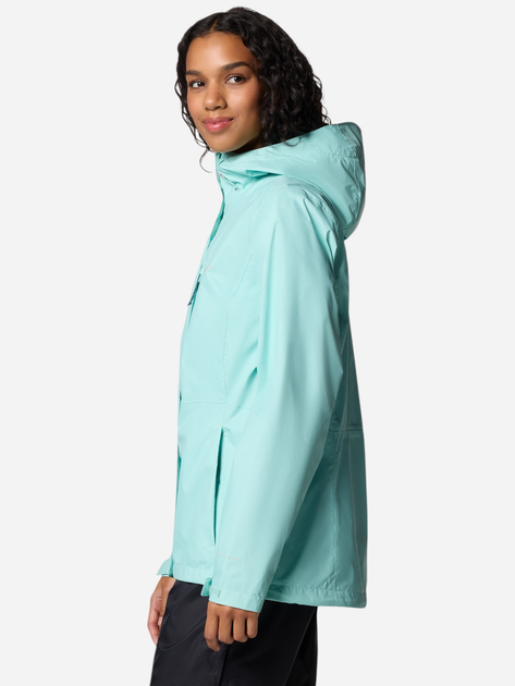 Kurtka wiatrówka damska sportowa z kapturem Columbia Pouring Adventure III Jacket 2117191325 L Miętowa (195982211848) - obraz 4