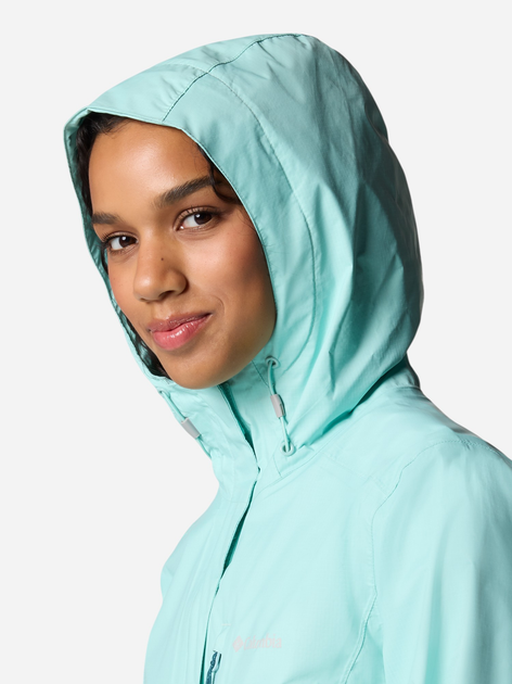 Спортивна вітровка з капюшоном жіноча Columbia Pouring Adventure III Jacket 2117191325 M М'ятна (195982211817) - зображення 5