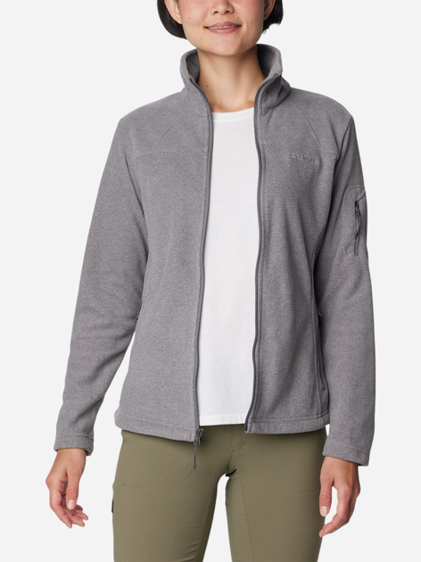 Bluza damska rozpinana streetwear z kołnierzykiem Columbia Fast Trek II Jacket 1465351024 M Szara (195980411783) - obraz 4