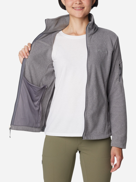 Bluza damska rozpinana streetwear z kołnierzykiem Columbia Fast Trek II Jacket 1465351024 M Szara (195980411783) - obraz 5