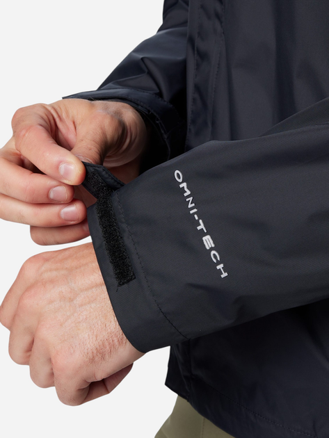 Kurtka wiatrówka męska sportowa Columbia Watertight II Jacket 1533898012 S Czarna (195981070408) - obraz 7