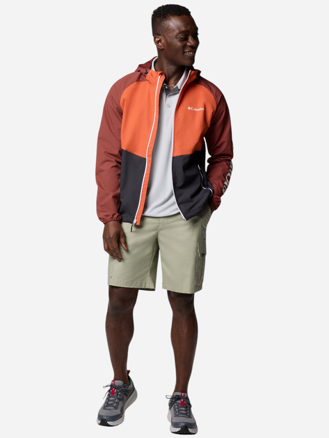 Kurtka wiatrówka męska sportowa Columbia Panther Creek II Jacket 2140381013 L Czarny/Pomarańczowy (195982622330) - obraz 3