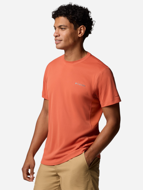 Футболка спортивна довга чоловіча Columbia Zero Rules Light SS Crew 2118501851 XL Помаранчева (195982266329) - зображення 3