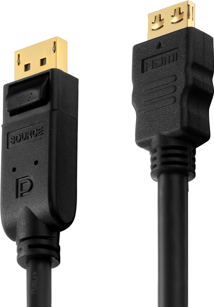 Kabel PureLink PureInstall 2K DisplayPort - HDMI 1 m Black (PI5100-010) - obraz 1