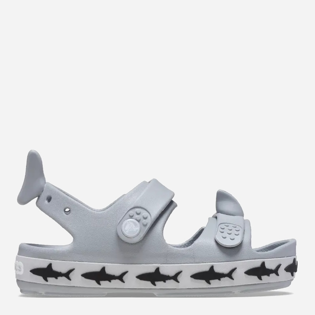 Детские сандалии для мальчика Crocs Crocband Cruiser Shark SandalK Lgr 210029-007 29-30 (C12) Светло-серые (196265679867) 