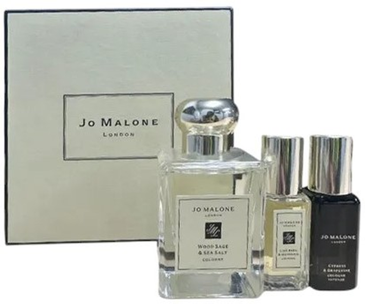 Zestaw damski Jo Malone Wood Sage & Sea Salt Woda kolońska 50 ml + Cypress & Grapevine Intense Miniaturka Woda kolońska 9 ml + Lime Basil & Mandarine Miniaturka Woda kolońska 9 ml (690251144174) - obraz 1