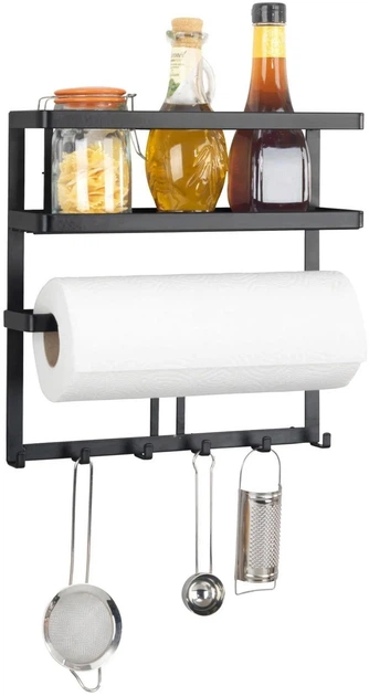 Półka kuchenna Wenko Gala wielofunkcyjna z uchwytem na ręcznik papierowy i haczykami (4008838328729) - obraz 5