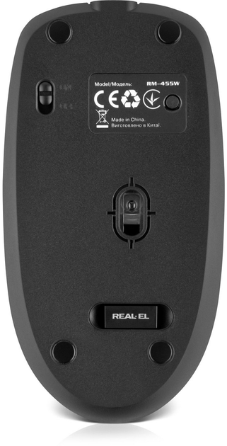Миша Real-El RM-455W Wireless/Bluetooth/USB Black (EL123200047) - зображення 10
