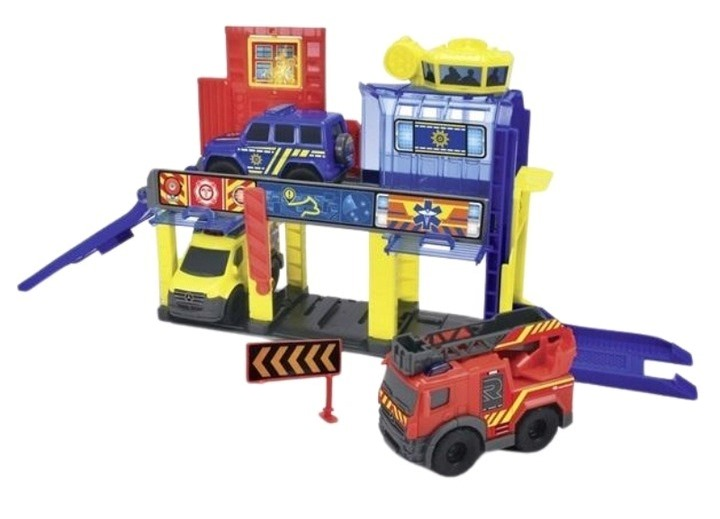 Ігровий набір Dickie Toys SOS Міні рятувальна станція + 3 транспортні засоби (4006333089084) - зображення 3