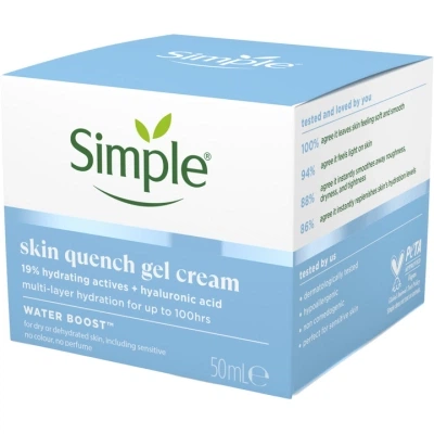 Гель для лица Simple Skin Quench Sleeping Cream Water Boost Ночной успокаивающий 50 мл (8720181476877) - изображение 3