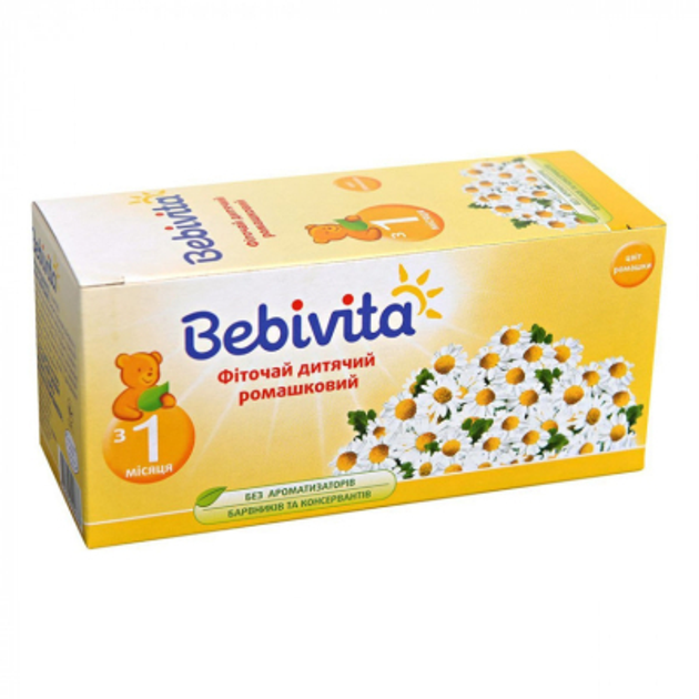 Дитячий чай Bebivita ромашковий фіточай, 30 г (4820025490787) - зображення 1