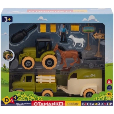Игровой набор Otamanko Веселый хутор (трактор, грузовик, прицеп, фермер, лошадь, овца) (8827) - изображение 7