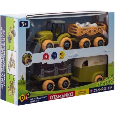 Игровой набор Otamanko Веселый хутор (трактор с двумя прицепами, лошадь и овцы) (8831) - изображение 2