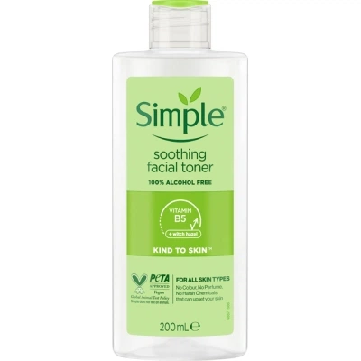 Тонік для обличчя Simple Soothing Facial Toner Заспокійливий 200 мл (5011451103856) - Фото 1 Тонік для обличчя Simple Soothing Facial Toner Заспокійливий 200 мл (5011451103856) - зображення 1
