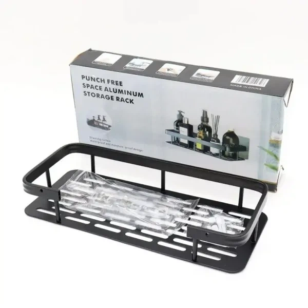 Подвесная металлическая полка для ванной комнаты Bathroom shelf Органайзер в ванную До 10 кг - изображение 9