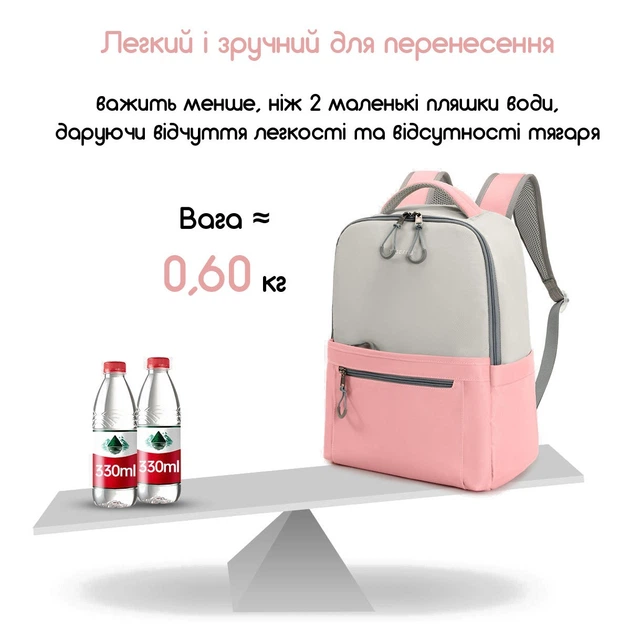 Рюкзак городской женский Tigernu T-B9388 для ноутбука 15.6" 16 л 41х29х15 см Розово-бежевый (17041-hbr) - Фото 4 Рюкзак городской женский Tigernu T-B9388 для ноутбука 15.6" 16 л 41х29х15 см Розово-бежевый (17041-hbr) - изображение 4