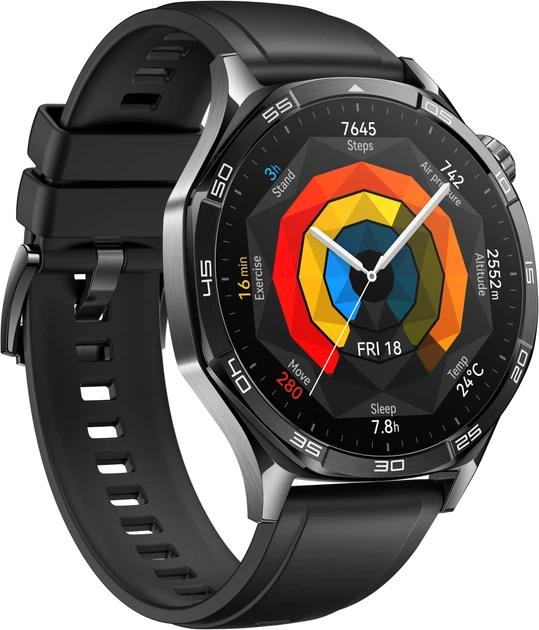 Смарт-годинник Huawei Watch GT 5 46mm Black - Фото 2 Смарт-годинник Huawei Watch GT 5 46mm Black - изображение 2