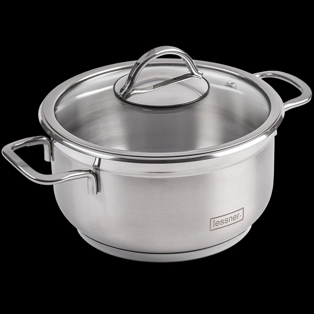 Кастрюля с крышкой Lessner Blasta 55878-16 16 см 1.8 л серебристая ...