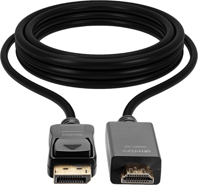 Kabel Lindy DisplayPort do HDMI 4K30 Hz 50 cm (4002888369206) - obraz 4