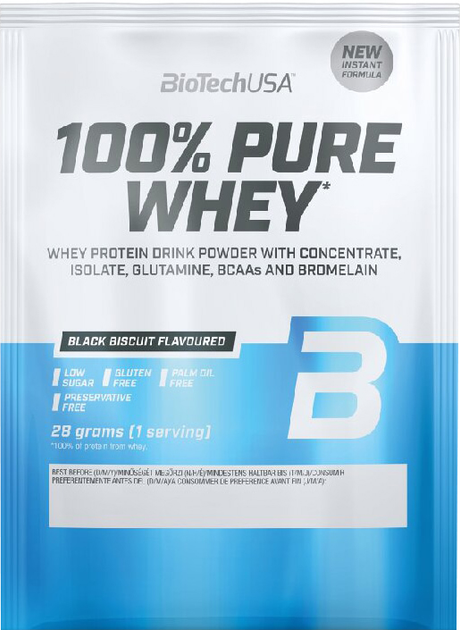 Протеїн Biotech 100% Pure Whey 28 г Шоколадний бісквіт (5999076240098) - зображення 1
