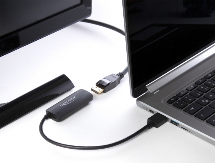 Adapter Delock DisplayPort 1.2 - HDMI 0.24m Black (63206) - obraz 6