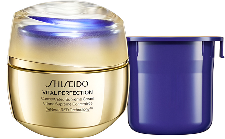 Набір по догляду за обличчям Shiseido Vital Perfection Supreme Kрем 50 мл + Крем Refill 50 мл (768614210474) - зображення 3