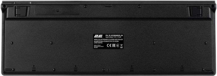 Клавиатура беспроводная 2E KS280 WL/BT EN/UKR черный, серый (540656) - изображение 5