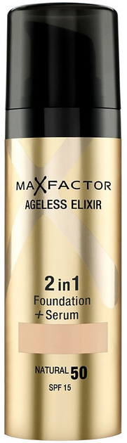 Podkład do twarzy Max Factor Ageless Elixir 2 w 1 50 Natural 30 ml (5013965995309) - obraz 1