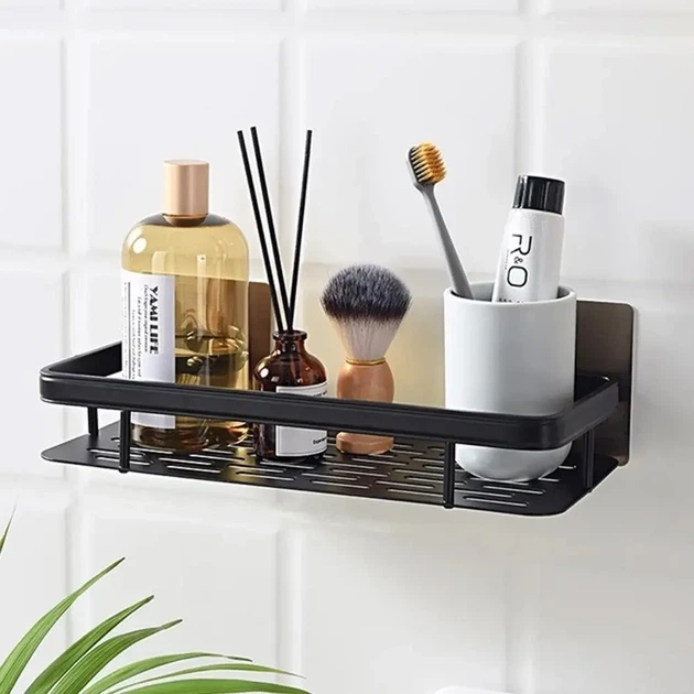 Подвесная металлическая полка для ванной комнаты Bathroom shelf Органайзер в ванную До 10 кг - изображение 2