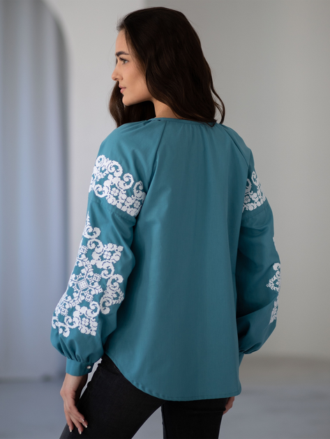 Вышиванка женская с узором Edelvika 899-18/00 S Синяя (2100000668519) - изображение 2