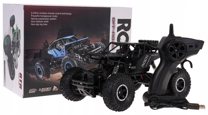 Машинка Ramiz Crawler Rover на дистанційному управлінні 1:16 Black (5903864948417) - зображення 1