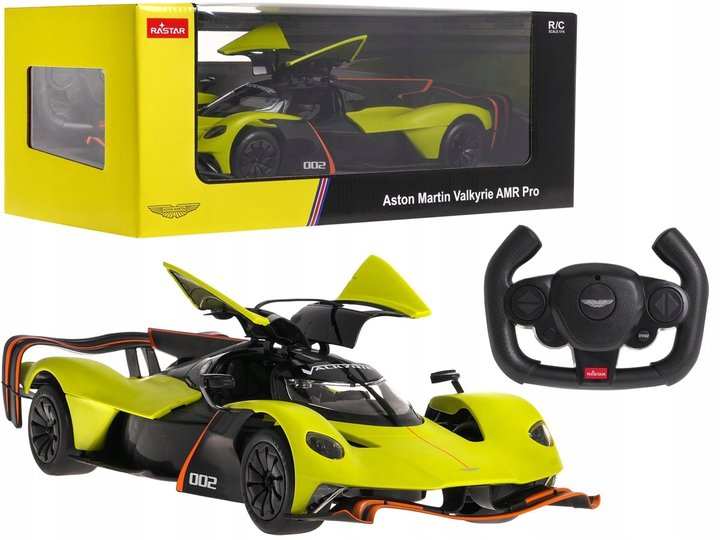 Pojazd Rastar Aston Martin Valkyrie AMR Pro zdalnie sterowany 1:14 Zielony (5903864944235) - obraz 1