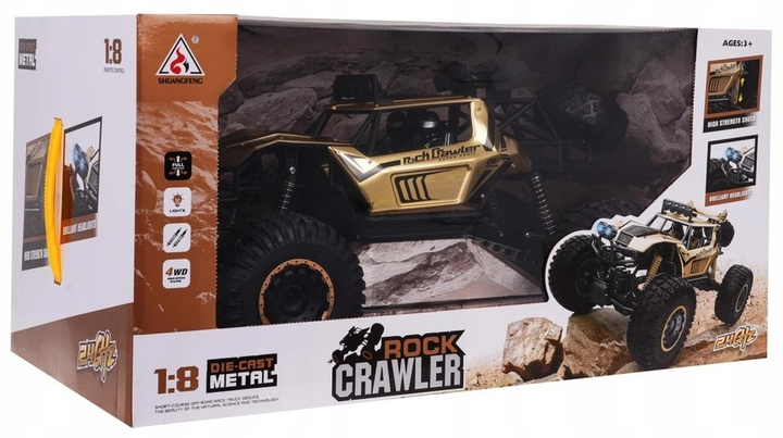 Pojazd Ramiz Mega Crawler metalowy zdalnie sterowany 1:8 Złoty (5903864983104) - obraz 1