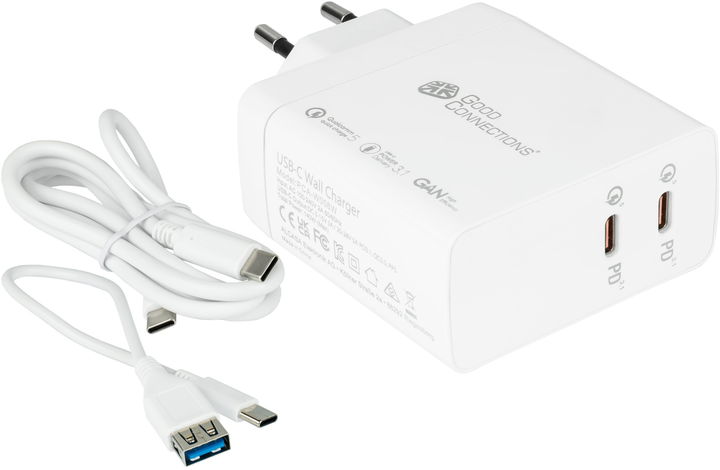 Ładowarka do telefonów Good Connections 140 W USB-C White (PCA-W006W) - obraz 2