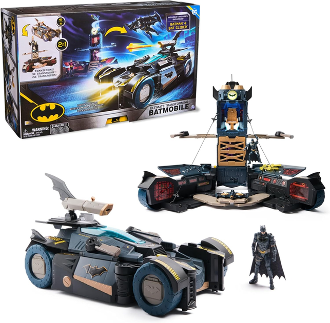 Ігровий набір Spin Master DC Batman Ultimate Transforming Batmobile + фігурка 10 см (681147018068) - зображення 2