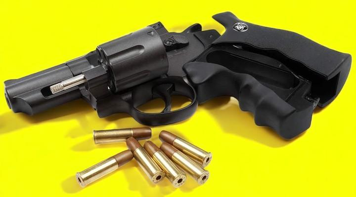 Пневматичний револьвер Win Gun 708 (Smith & Wesson) + 4 шт СО2 + 250 шариків BB - зображення 2